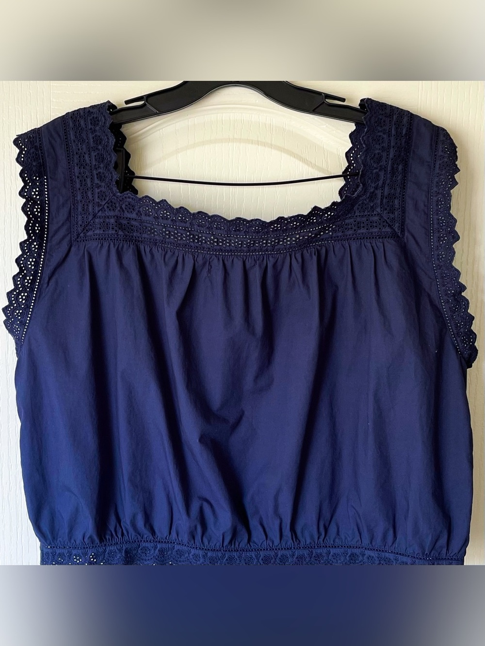 Doen Tillie Eyelet Crop Top Adriatic XL EUC - Picture 5 of 8
